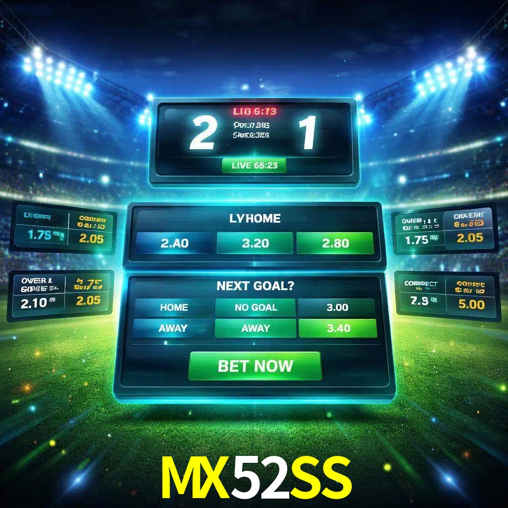 Vista de apuestas en vivo MX52SS durante un partido en curso