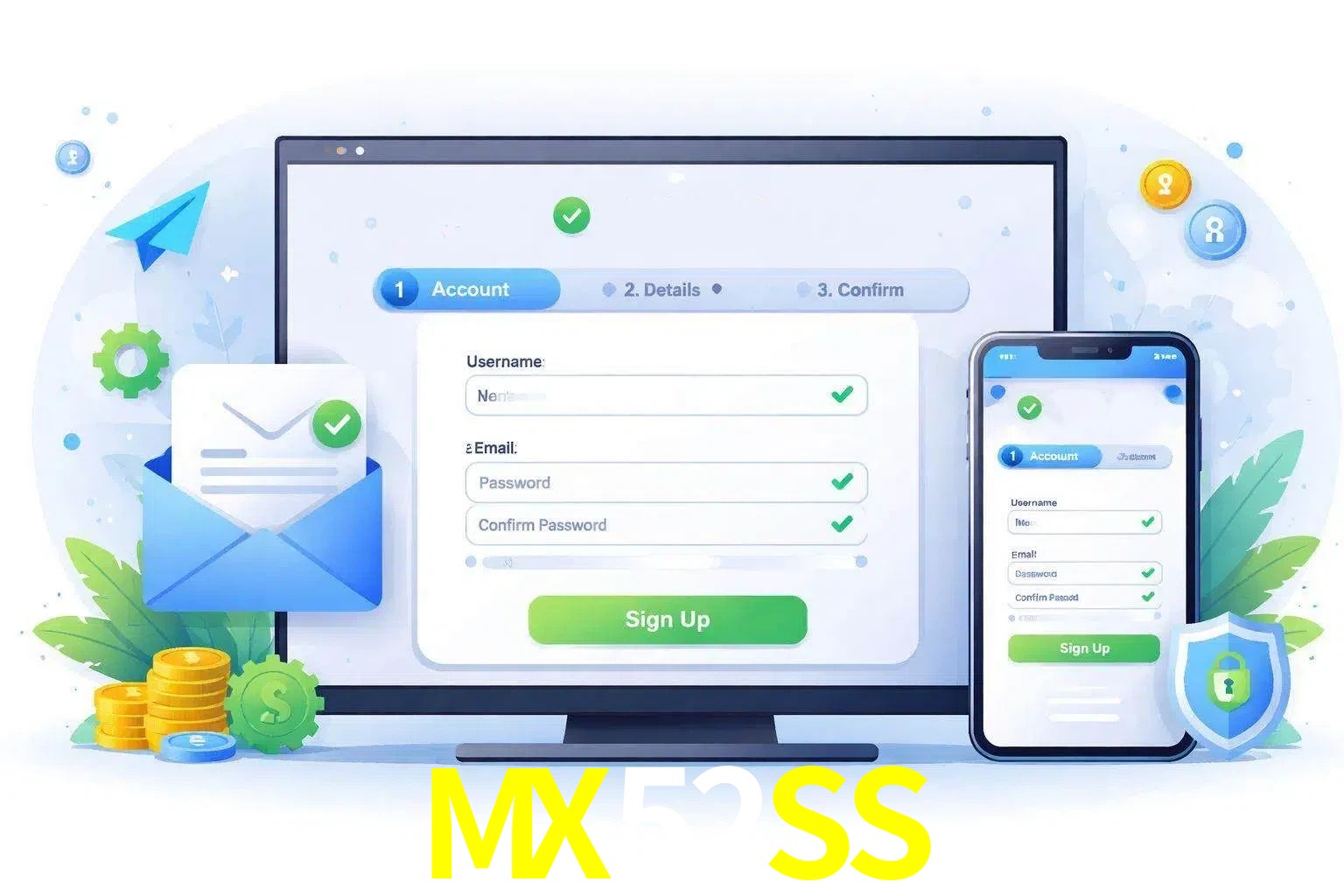 Registro de nuevo usuario y configuración de cuenta MX52SS